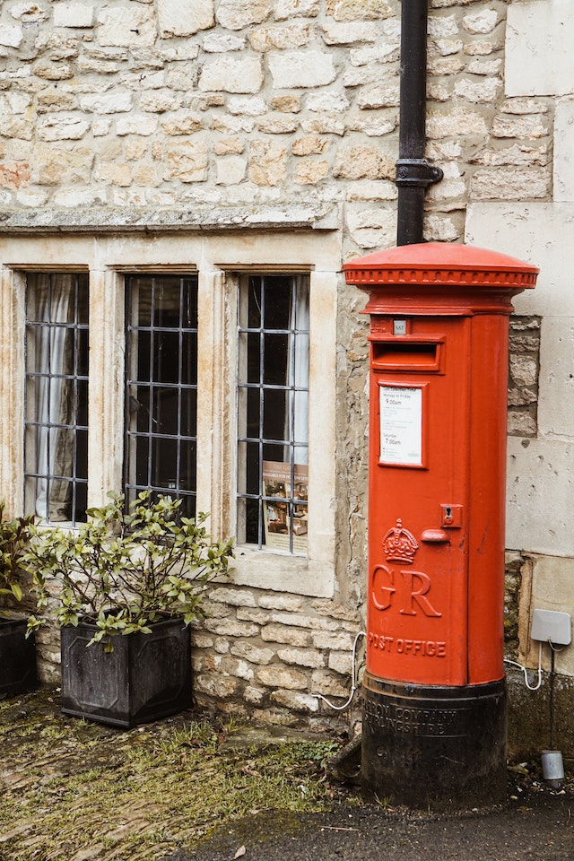 Post box in red color