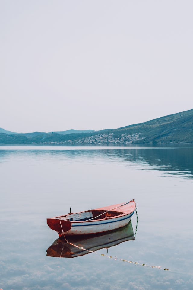 Boat in a tranquil river